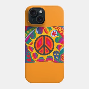 Psychedelic Flaming Peace Phone Case