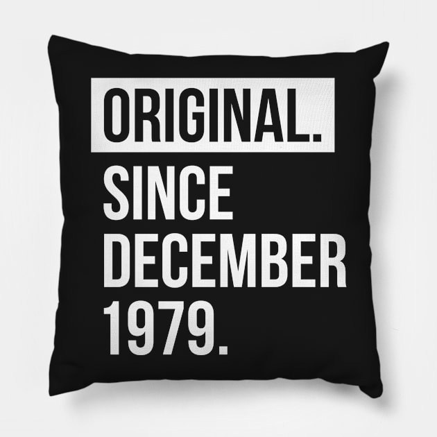 1979 December 40 years old birthday Pillow by hoopoe