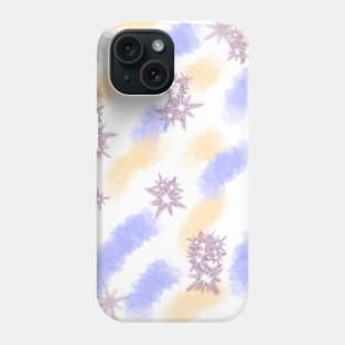 Purple yellow sparkle watercolor art Phone Case