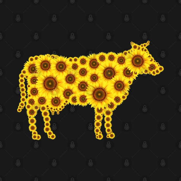 Sunflower Cow Farmer by LotusTee