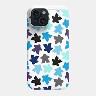 Game Night Meeples | Black, Blue, Purple, Grey Phone Case