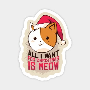 Meow Christmas Magnet