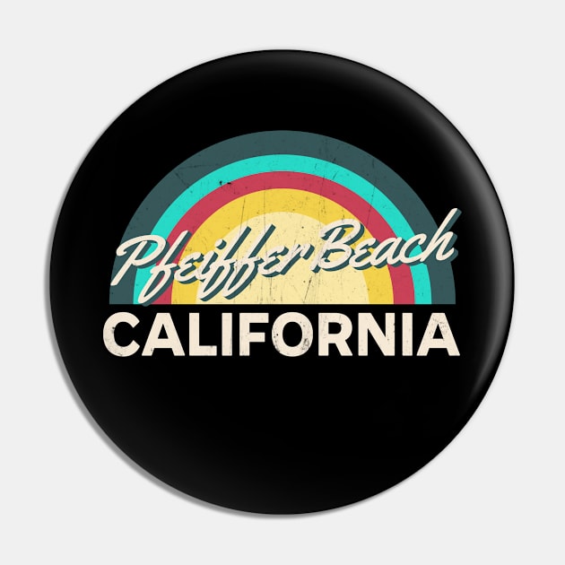 Pfeiffer Beach California Vintage Sunset Pin by jiromie