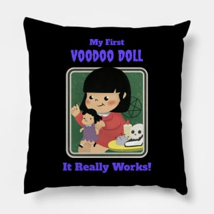 My First Voodoo Doll - Vintage Dark Humour Pillow