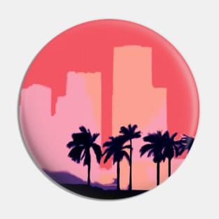 Sunset Time in Miami Pin