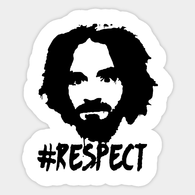 Charlie Manson Respect Charles Manson Logo Sticker Teepublic