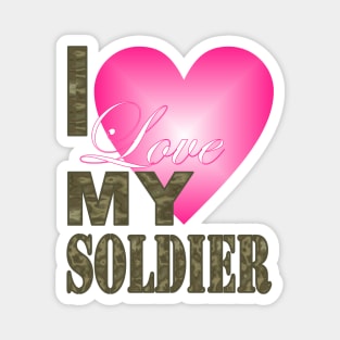 1980s camo camouflage I Love My Soldier Military Family Magnet