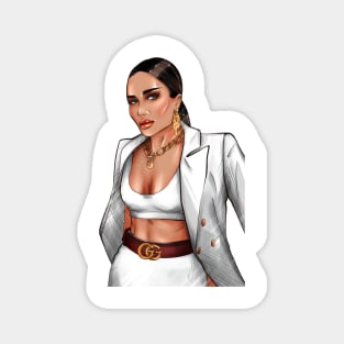 African American business woman in white jacket Magnet