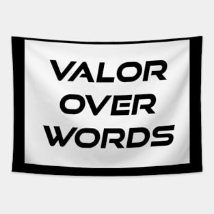 Viking Motto "Valor Over Words" Tapestry