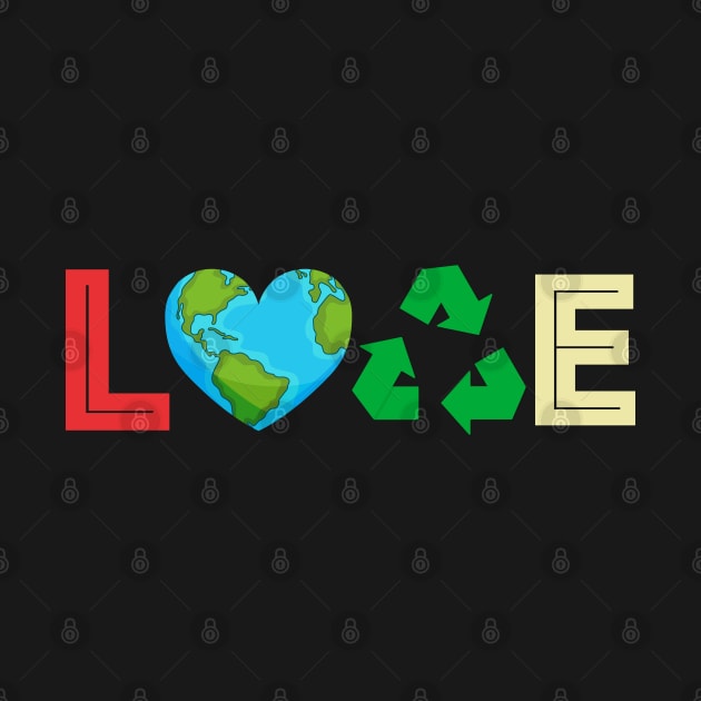 Love Earth Day Vintage Recycle Green by FabulousDesigns