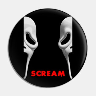 Face Scream Movie Pin