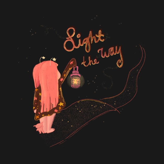 Girl with lantern - Light the way by moonlitdoodl