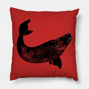 baleine noire Pillow