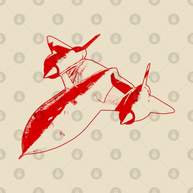 Lockheed SR-71 Blackbird - Red Design by PlaneJaneDesign