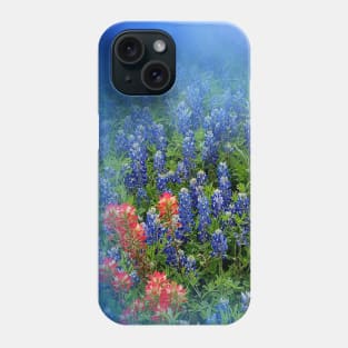 Pretty BlueBonnets - Blue and Red Hill Country Flowers - Spring Botanical Florals Phone Case