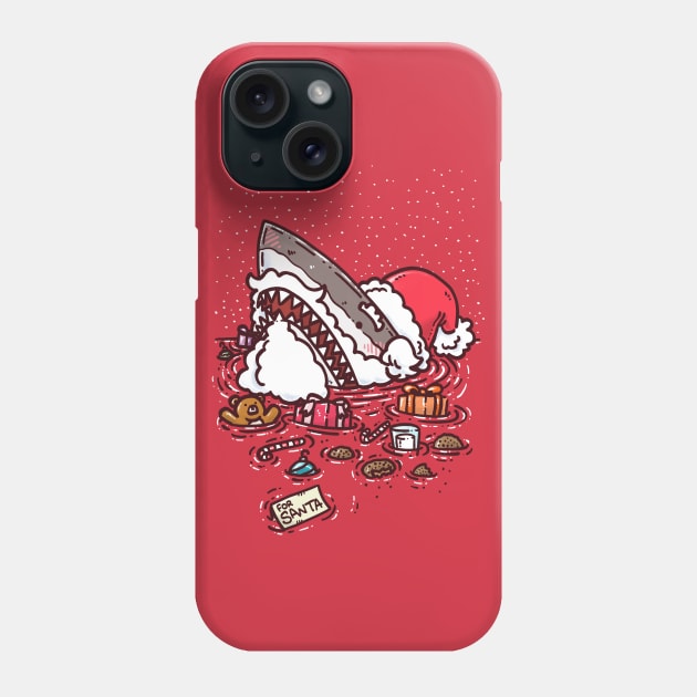 Jolly St Nick Shark Phone Case by nickv47