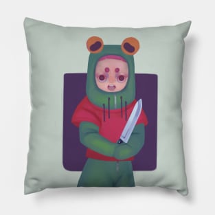 Frog girl Pillow