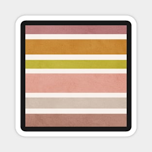 Abstract stripes, Boho style art, Mid century art Magnet