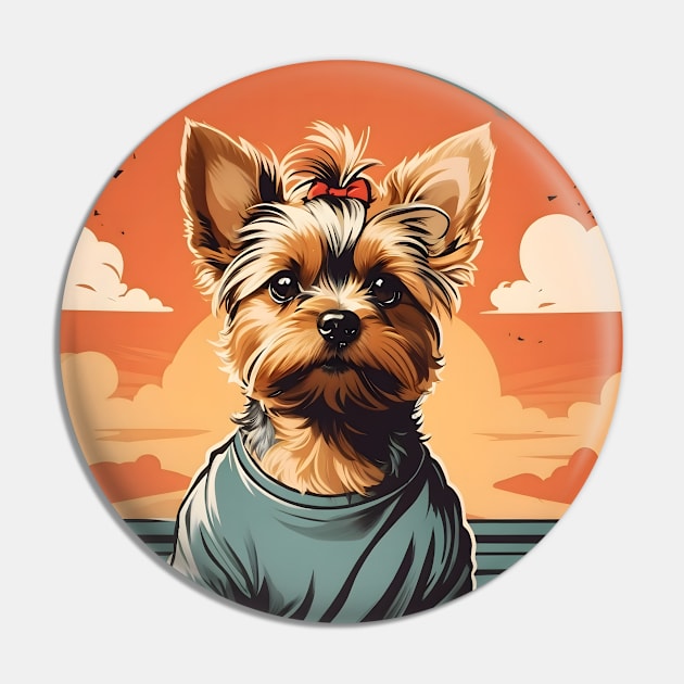 Cute Yorkshire Terrier Pin by Leon Star Shop