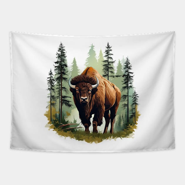 American Bison Tapestry by zooleisurelife