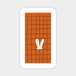 Rabbit in a grid Magnet