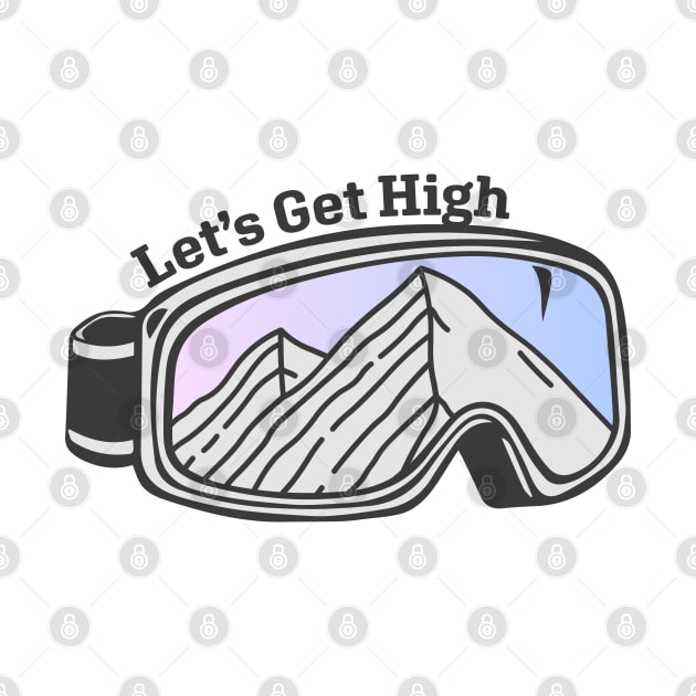 Sunset Mountain Ski Goggles | Let's Get High by KlehmInTime