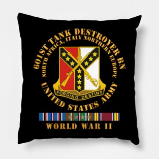 601st Tank Destroyer Bn DUI - EUR SVC- WWII Pillow