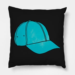 Light Blue Baseball Hat Pillow