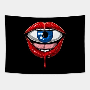 Psychedelic Mouth Eye Tapestry