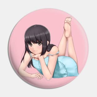 Captivating Anime Girl Pin