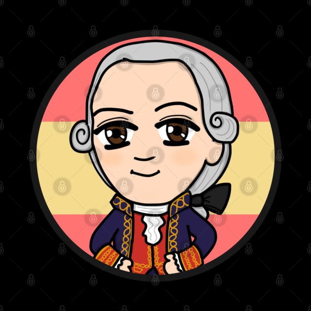 Chibi Patriot Portrait - Bernardo de Gálvez by Aeriskate