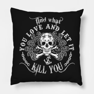 Navy skull Pillow