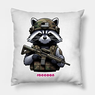 Tactical Raccoon Pillow