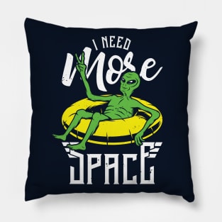 I Need More Space // Retro Summer Alien Martian Pillow