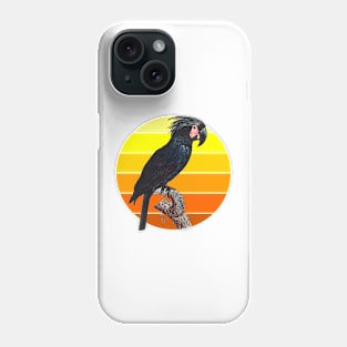 The Palm Cockatoo retro sunset Phone Case