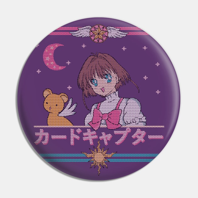 Sakura Ugly Sweater Anime Pink Aesthetic Kawaii style Shojo Manga Pin by leepianti