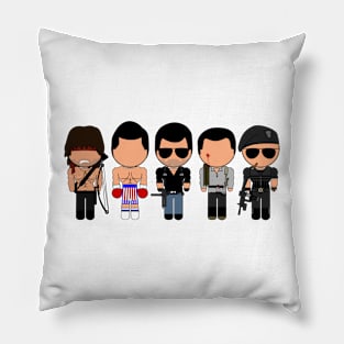 Stallone Through the Ages - "Vector-Eds" Pillow