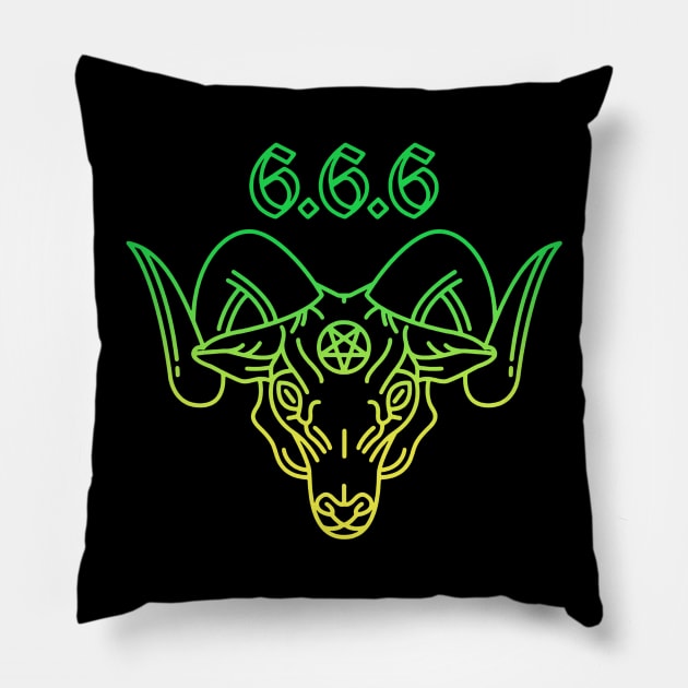 666 Metalhead Pillow by artcuan