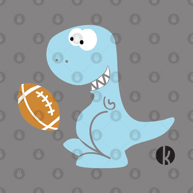 T-rex football by katelein