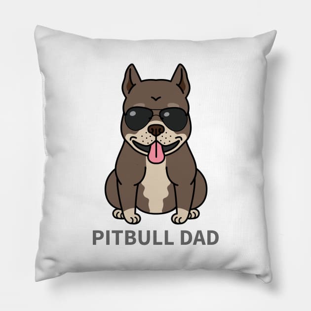 Cool Dog - Pitbull Dad Pillow by FoxCrew