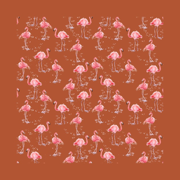 Elegant Pink Flamingo Pattern by in_pictures