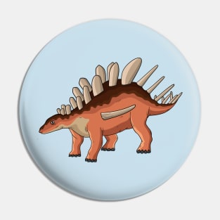 Kentrosaurus cartoon illustration Pin