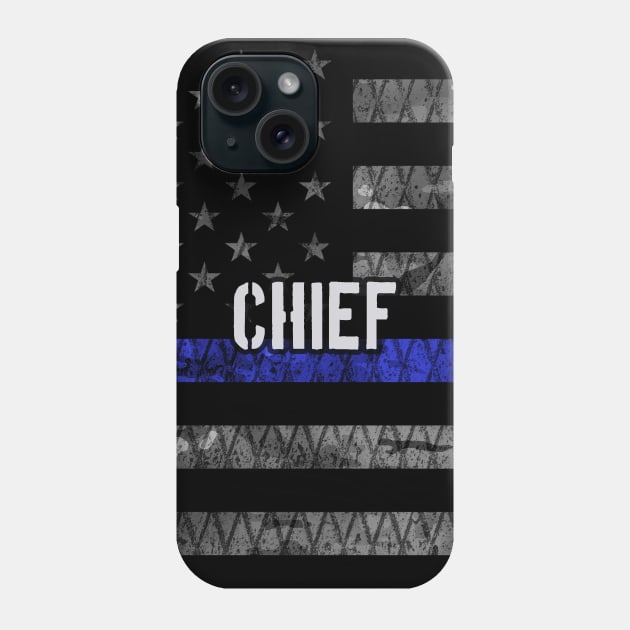 Distressed Chief Police Flag Phone Case by Jared S Davies