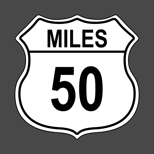 50 Mile US Highway Sign by IORS