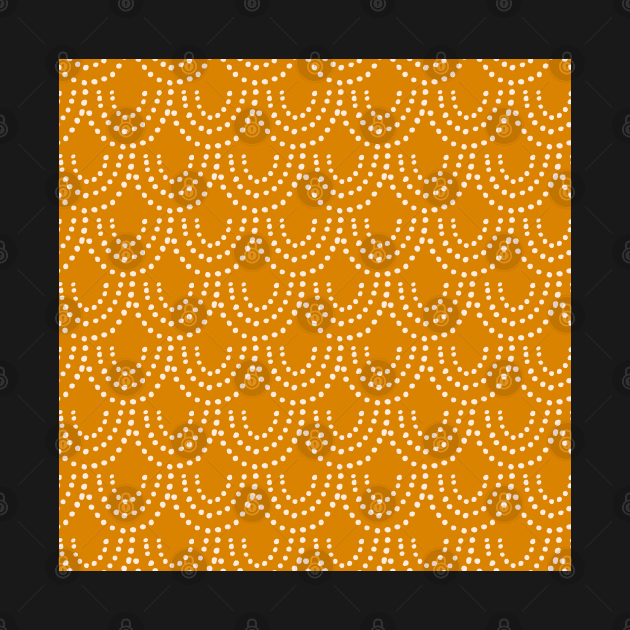 Dotted Scallop in Orange by latheandquill