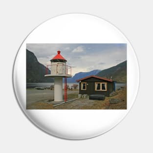 Lighthouse & Norwegian Wood Cabin Pin