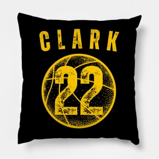 Clark Yellow Jersey Number 22 Pillow