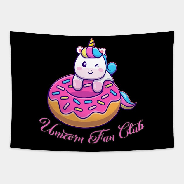 Unicorn Fan Club Tapestry by capo_tees