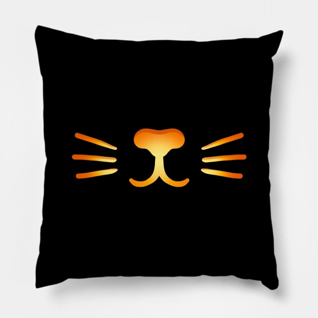 Cat Pumpkin Halloween Pillow by Trippycollage