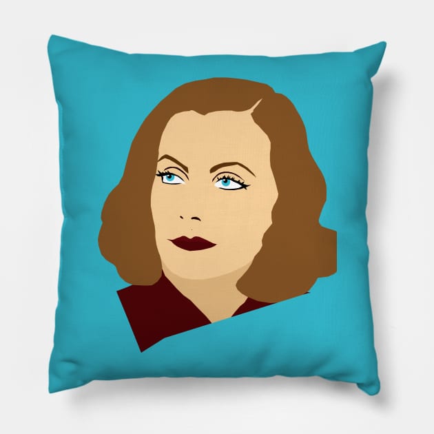 Greta Garbo Portrait Pillow by ursoleite